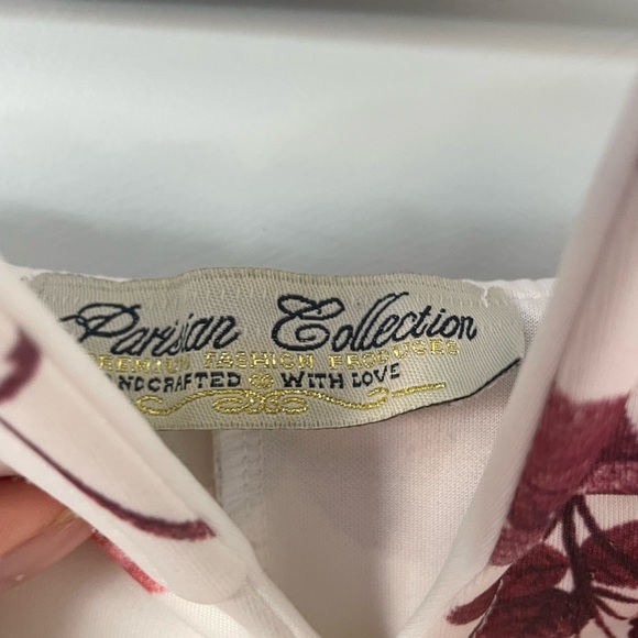 Parisian Collection size 10 White Off The Shoulder Bardot Floral Pencil Bodycon - Picture 6 of 15